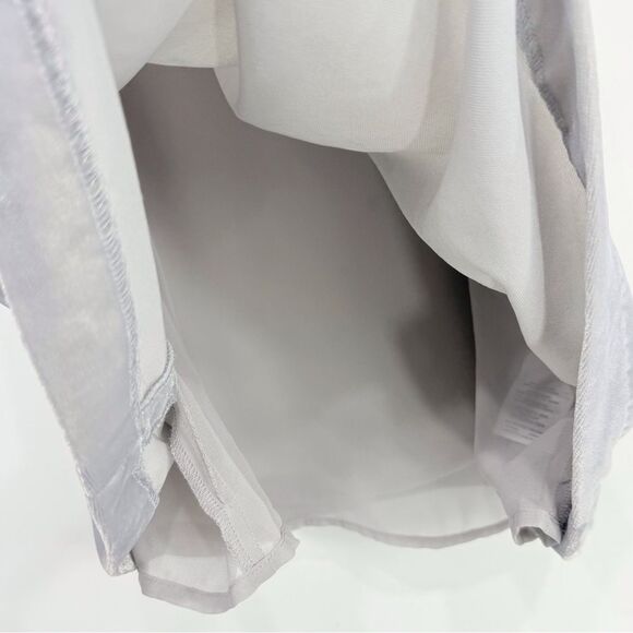 J. Crew Coral Gray Velvety Ruffle Tank Blouse - Picture 11 of 16